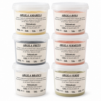 Foto do produto Argila para Skin Care 100g ou 500g Branca Verde Rosa Amarela Preta Vermelha para Máscara Facial e Sabonete Artesanal