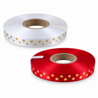 Foto do produto Fita de Cetim 10Mm x 1Mt Estampa Estrela Para Decoração Presente Lembrancinha Artesanato