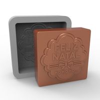 Foto do produto Molde de Silicone Barra Feliz Natal Mod.3 para Decoração Lembrancinha Sabonete Vela Artesanato
