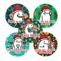 Foto do produto Etiqueta Adesiva Flork Natal para Sabonete Artesanal Decoração Lembrancinha Artesanato - 10 Unidades 4,3x4,3cm