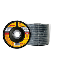 Foto do produto Kit Disco Flap Starrett 4.1/2 115mm Gr 60 Fds115-60fc  C/12 Cor Amarelo