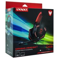 Foto do produto Fone de Ouvido Headset AE-362U Preto e Vermelho C/Fio Sate