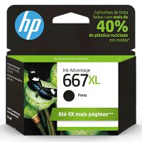 Foto do produto Tinta Cartucho HP 667XL Preto 8,5ml