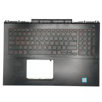 Foto do produto Carcaça Base Superior C/Teclado Vermelho Dell Inspiron Gamer 15 7566 7567 S/Touch Preto