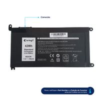 Foto do produto Bateria Dell 11.4v 39/42Wh 3400/3700mAh 3 cells WDX0R  3CRH3 T2JX4 7560 7460 7368 7472 p74g BC329 (BB11-DE125)