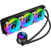 Foto do produto Water Cooler Rise Mode Black 360mm ARGB Intel AMD Preto - Semi
