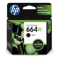 Foto do produto Tinta Cartucho HP 664XL Preto 8,5ml