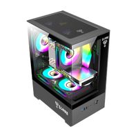 Foto do produto Gabinete Gamer Night Megalon Com 3 Fans Micro-ATX Preto Clanm