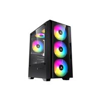 Foto do produto Gabinete Gamer Stratus Glass Micro-ATX ITX Preto Acegeek S/Fan