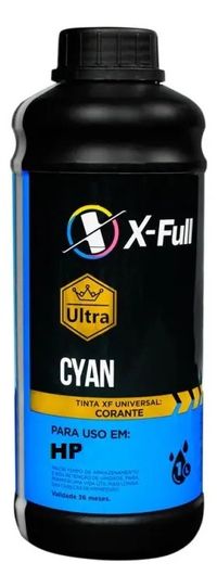 Foto do produto Tinta HP Corante Universal X-Full Ultra 1L Ciano