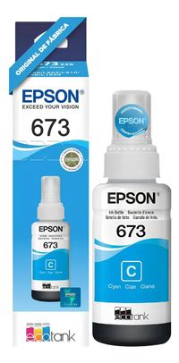 Foto do produto Tinta Epson T673 Ciano 70ml
