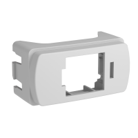 Foto do produto Moldura P/ RJ45 Módulo Adaptador C/2 Miluz Schneider Branco