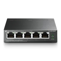Foto do produto Switch 5pt PoE Gigabit TL-SG1005P 10/100/1000 Mbps C/4pt PoE 65w Tp-Link