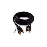 Foto do produto Cabo 2x2 RCA 4mm C/Fio Terra Gold 5m Preto