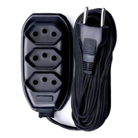 Foto do produto Extensão Elétrica Bivolt 10A 3 Saídas OEM Preto