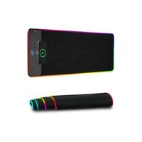 Foto do produto Mousepad Gamer Led Rgb 70 X 30cm com carregador por inducao
