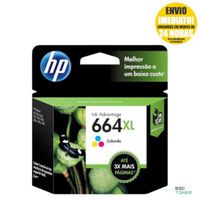 Foto do produto Tinta Cartucho HP 664XL Tricolor 8ml