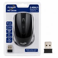 Foto do produto Mouse S/Fio Óptico 2.4Ghz MO-2830B Atomo Preto