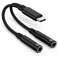 Foto do produto Adaptador USB-C Para Duplo P2 Fone e Fone