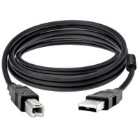 Foto do produto Cabo Impressora Usb 2.0, Reto, tipo A Macho para tipo B 3M Preto