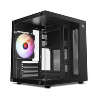 Foto do produto Gabinete Gamer Atom M-ATX Mini Tower C/1 Fan Traseira Preto Pichau