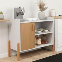 Foto do produto Aparador Buffet Cantinho Café 1 Porta Off White Cedro [F066]
