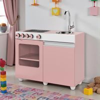 Foto do produto Cozinha De Brinquedo Infantil Mini Rosa Branco [F066]