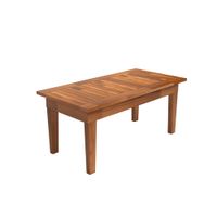 Foto do produto Mesa Centro 80x40 Ripada Madeira Rustica Castanho [F066]