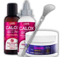 Foto do produto Kit Spa Calox Gel Óleo Rosa Mosqueta Lixapéx Ureia E Bisturi