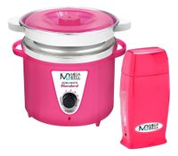 Foto do produto Panela Depilação Termocera 900g C/ Refil + Roll-on Todo Rosa 127/220v Rosa