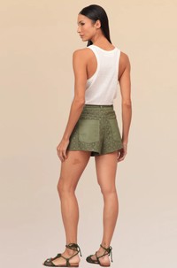 SHORT AMALFI LASER COURO