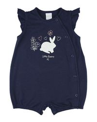 Foto do produto Macacão Bebê Manga Cavada Cotton Coelhinha