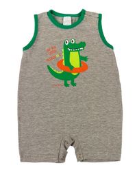 Foto do produto Macacão Curto Bebê Cotton Silk Alligator