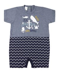 Foto do produto Macacão Bebê Cotton -Colorê Soft Toutch Captain Ocean