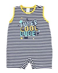 Foto do produto Macacão Bebê Cavado Cotton Listrado Super Cool Dude