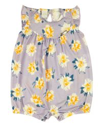 Foto do produto Macacão Bebê Menina Verão Manga Cavada Microfibra Estampada Floral