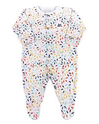 Foto do produto Macacão Bebê Suedine Longo Estampado Folhas