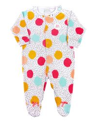 Foto do produto Macacão Bebê Suedine Longo Estampado Bolas