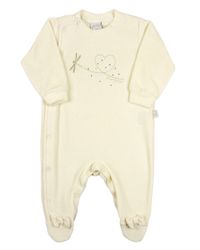 Foto do produto Macacao Bebe Plush Menina Bordado Libélula