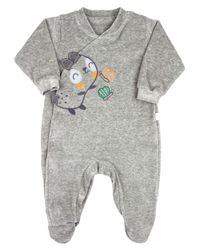 Foto do produto Macacao Bebe Menino Plush com Bordados Aplicados de Monstrinho
