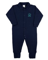 Foto do produto Macacao Bebe Menino Malha Piquet Golinha Reta Pezinho Reversível