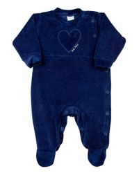 Foto do produto Macacão Bebê Plush Liso e Plush Cotelê Coração