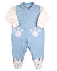 Foto do produto Macacão Bebê Plush Listrado Kid Patinhas