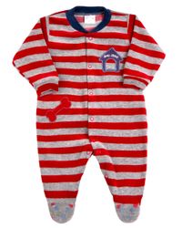 Foto do produto Macacão Bebê Plush Listrado Sander Ossinho