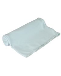 Foto do produto Manta Bebê de Enrolar em Suedine de Algodão com Babado de Pompom