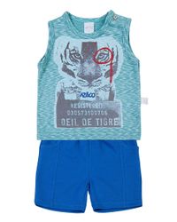 Foto do produto Conjunto Bebê Malha Flame Vintage e Moletinho Tigre