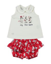 Foto do produto Conjunto Bebê Cotton e Tecido Tarsila Estampa Digital Coelhos