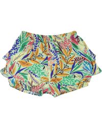 Foto do produto Shorts Bebê Tricoline Estampa Digital Folhas e Folhagens