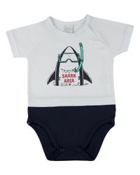 Foto do produto Body Bebê Cotton Silk Tubarão - Shark Area