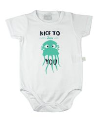 Foto do produto Body Bebê Cotton Conforto Polvo Nice To Sea You